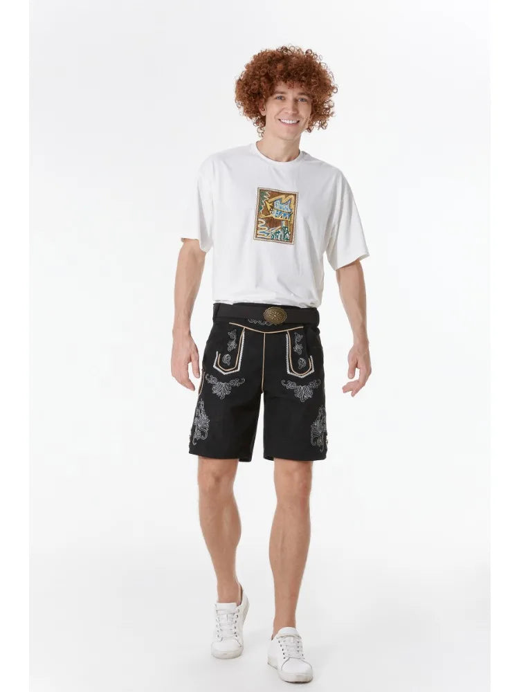 AlpenHernando – Pantalons de cuir autèntics per a home de cuir genuí amb tirants