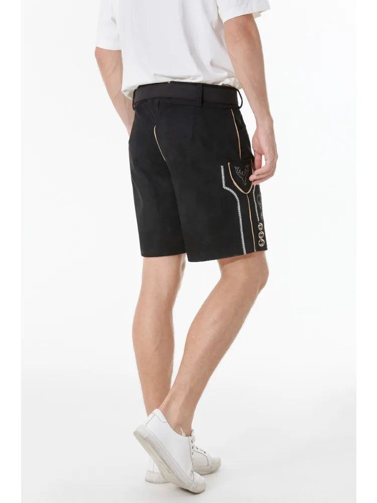 AlpenHernando – Pantalons de cuir autèntics per a home de cuir genuí amb tirants