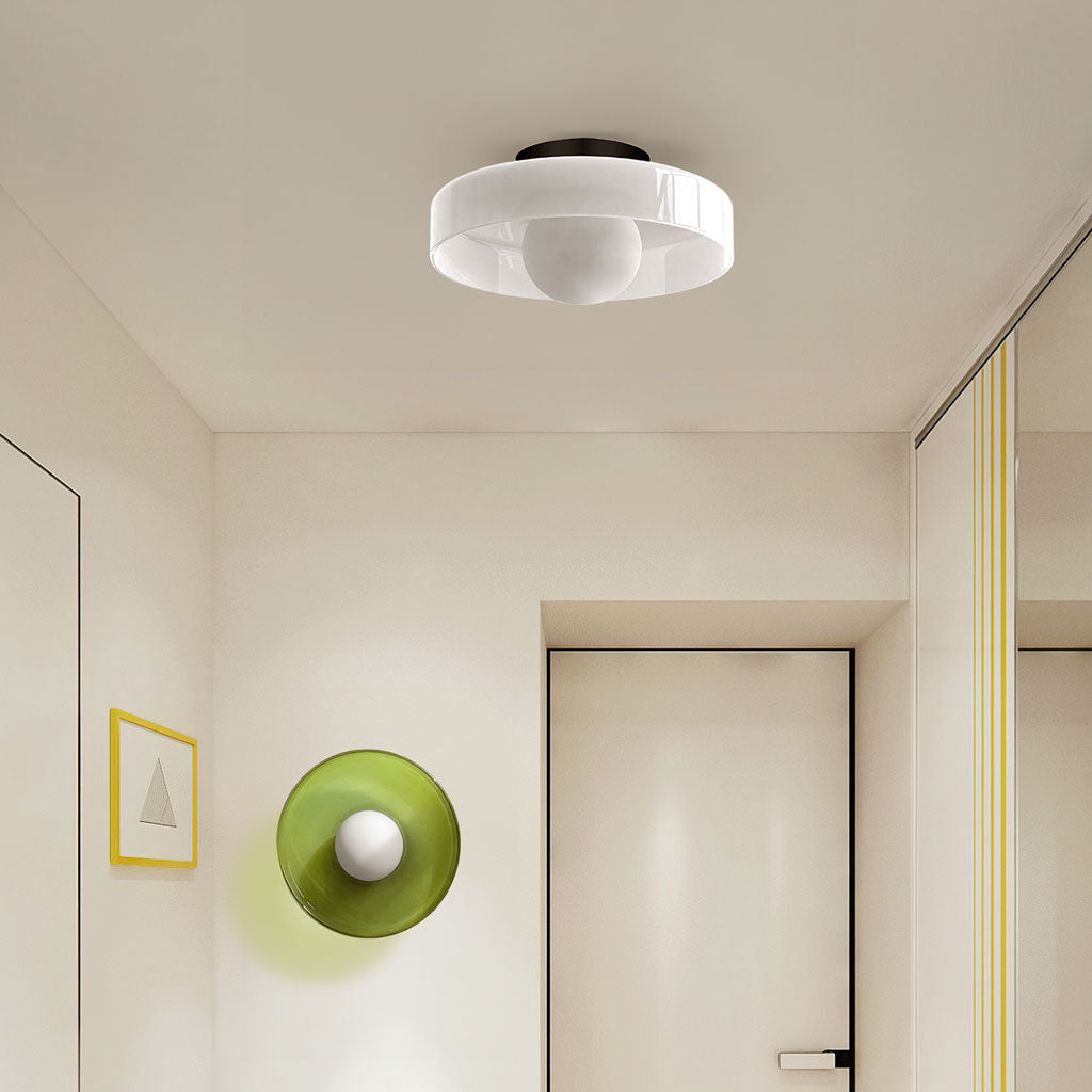 Glazen Schijf Plafondlamp &amp; Wandlamp – Moderne Designverlichting in Glas | Sansoti 2