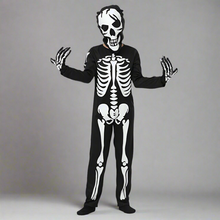 Gloeiende Skelet Halloween Kinderen Zombie Kostuum 0