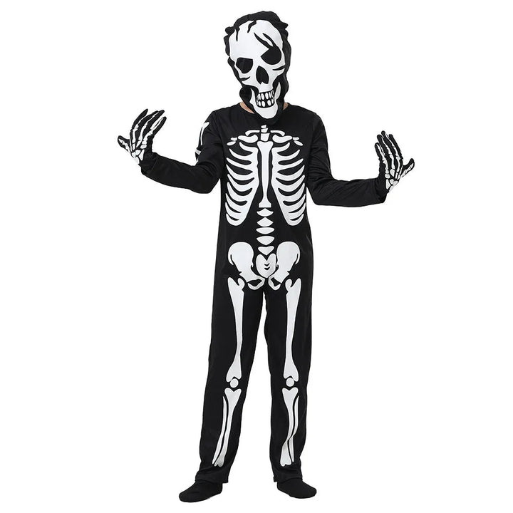Gloeiende Skelet Halloween Kinderen Zombie Kostuum 4
