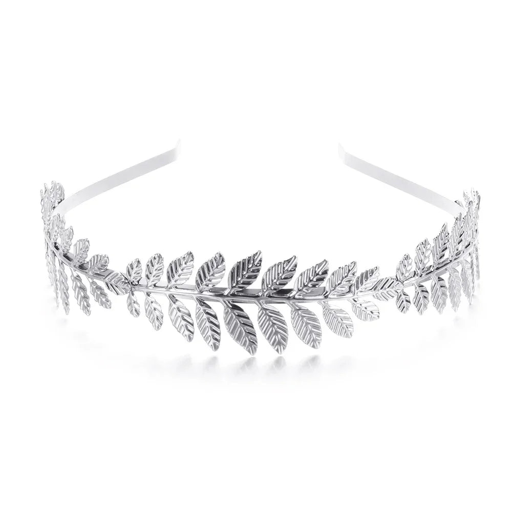 Gouden Haarband Dames met Bladvorm voor Bruiloft en Feestelijke Gelegenheden 10