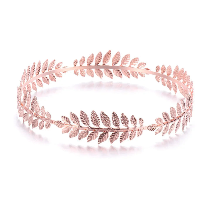 Gouden Haarband Dames met Bladvorm voor Bruiloft en Feestelijke Gelegenheden 12