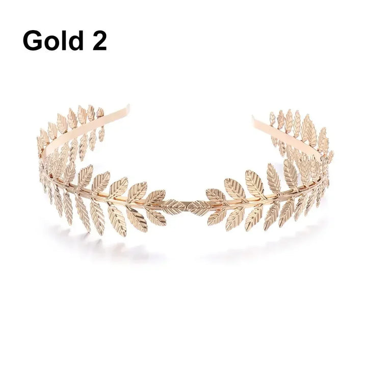 Gouden Haarband Dames met Bladvorm voor Bruiloft en Feestelijke Gelegenheden 26