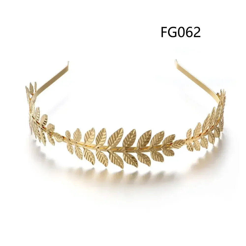 Gouden Haarband Dames met Bladvorm voor Bruiloft en Feestelijke Gelegenheden 34
