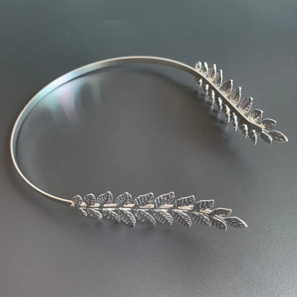 Gouden Haarband Dames met Bladvorm voor Bruiloft en Feestelijke Gelegenheden 6