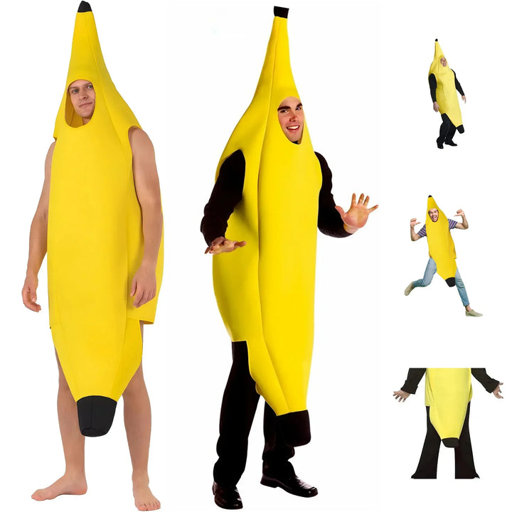 FunFruit – Disfraz Divertido de Plátano para Hombre – Atuendo de Carnaval y Halloween (S-XL)