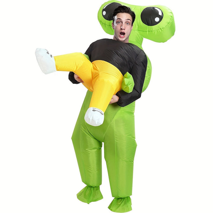Grappige Opblaasbare Halloween Alien Kostuum voor Mannen | Ride On Stijl 4