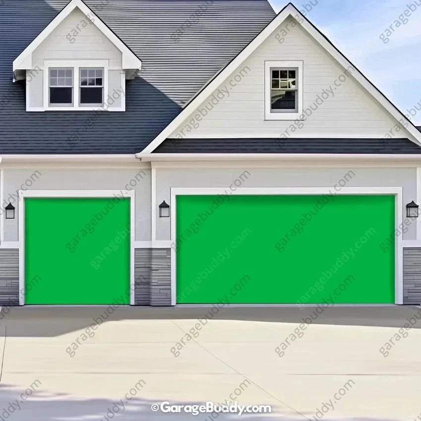 Green Screen Garage Door Cover for Streaming and Chroma Key Video Backdrops 16