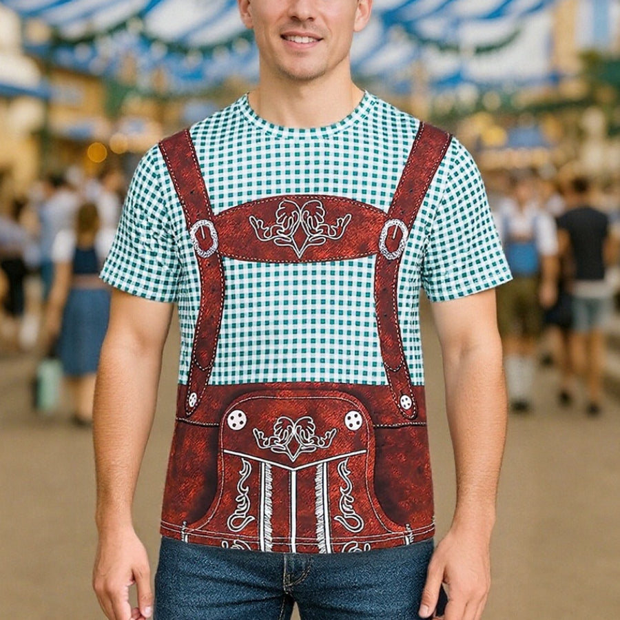 Bavaro – Samarreta amb estampat de Lederhosen – El teu outfit per a festa de la cervesa i Oktoberfest
