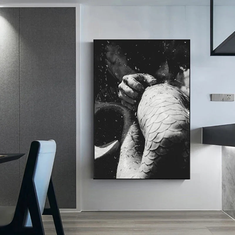 Griekse mythologie canvas poster met lichaamssculptuur voor woondecoratie 2