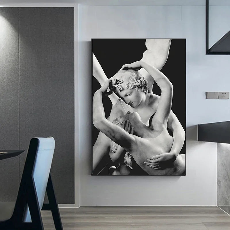 Griekse mythologie canvas poster met lichaamssculptuur voor woondecoratie 4