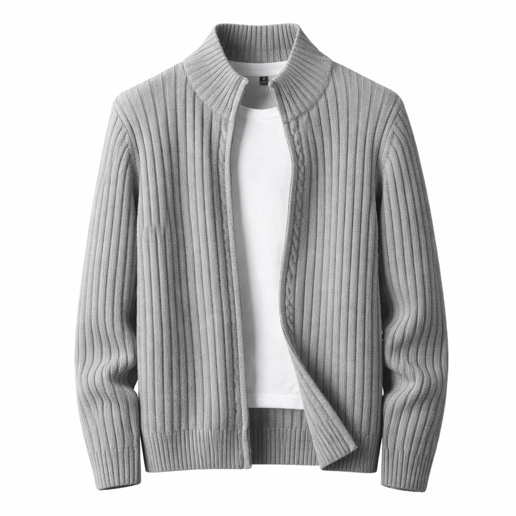 Slim-fit herenvest met ritssluiting – lichtgewicht stretch polyester voor een moderne dagelijkse stijl