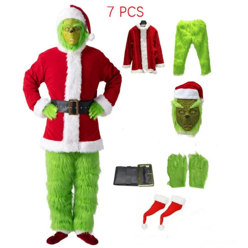 Grinch Kerstmis Kostuum - Compleet met Accessoires voor een Feestelijke Uitstraling 1