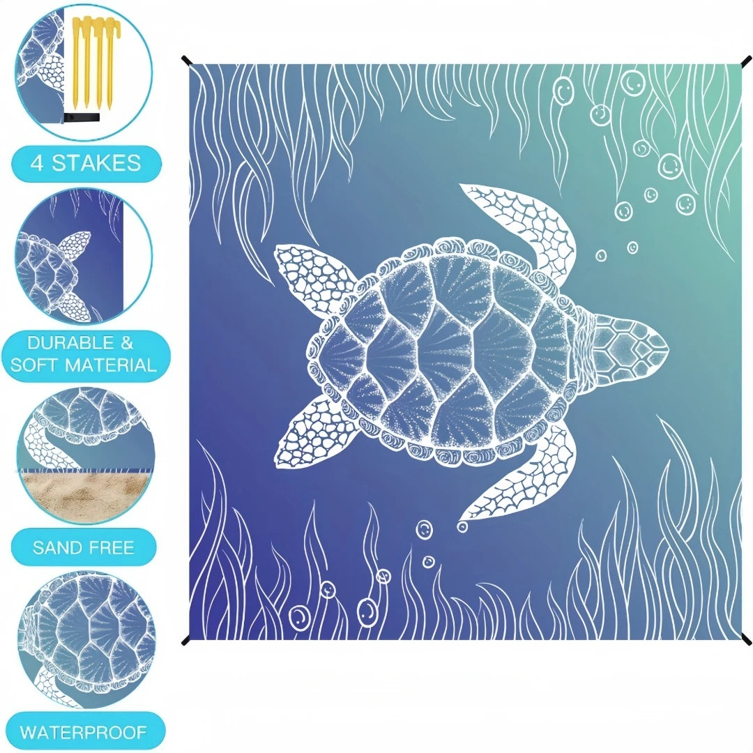 Grote Zanddichte Stranddeken voor Picknick en Outdoor Gebruik, Lichtgewicht en Duurzaam 2