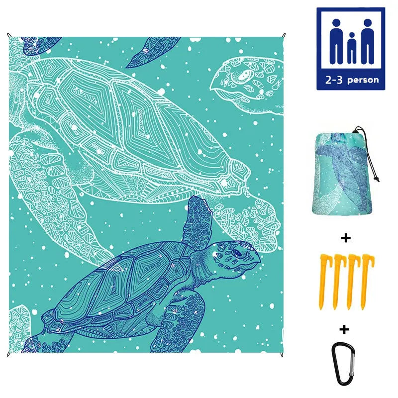 Grote Zanddichte Stranddeken voor Picknick en Outdoor Gebruik, Lichtgewicht en Duurzaam 6