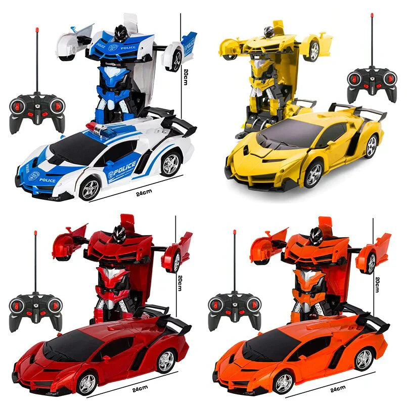 Trasformatore RC Auto – Robot 2-in-1 e Sportiva con Telecomando per Bambini