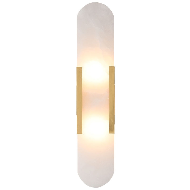 Applique murale Márbilo – Marbre espagnol de luxe avec finition en cuivre &amp; éclairage LED chaud