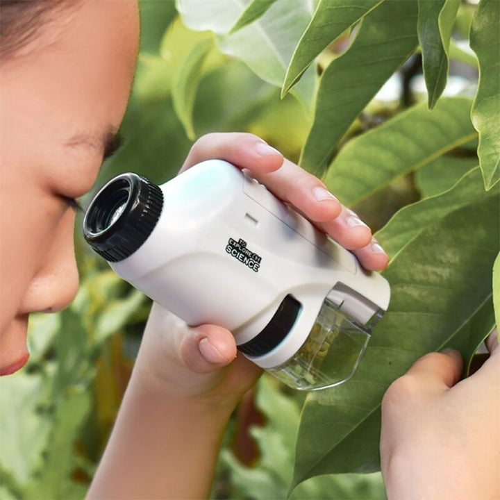 Microscopio Optivon Kidscope – Illuminazione LED, Design Portatile e Durevole per Giovani Esploratori