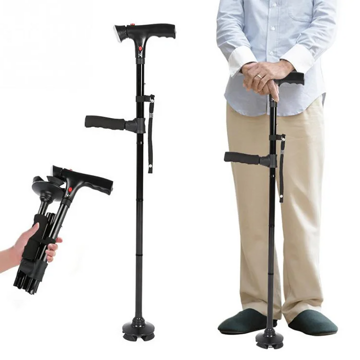 Eldrix bastone da passeggio – Bastone da passeggio ergonomico in metallo leggero con impugnatura antiscivolo