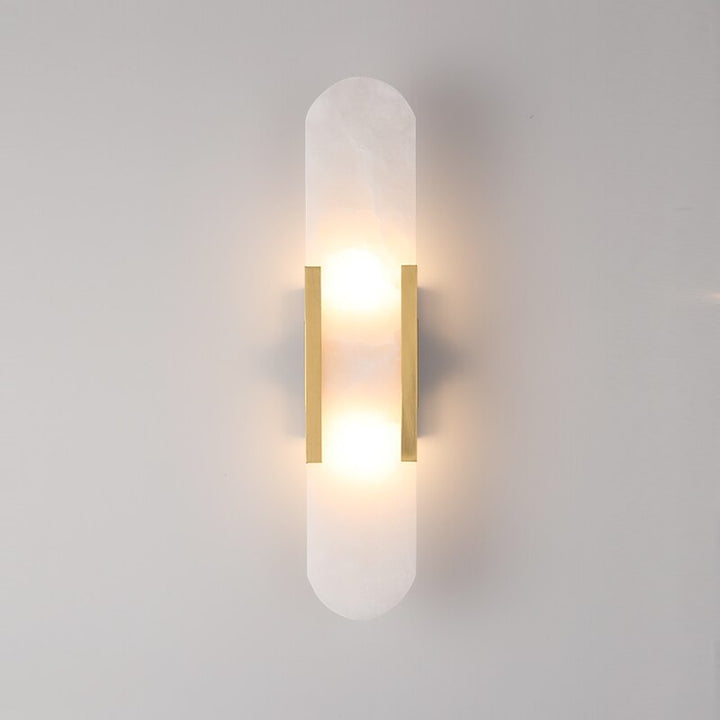 Applique murale Márbilo – Marbre espagnol de luxe avec finition en cuivre &amp; éclairage LED chaud