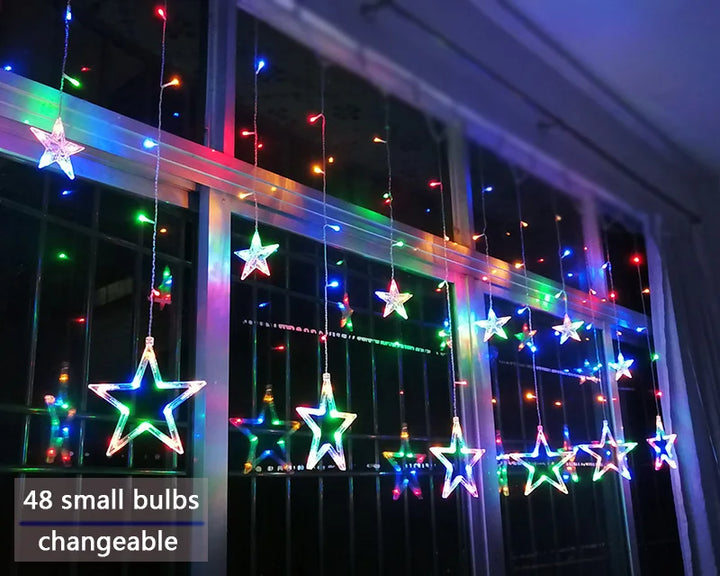 Auraly Lichtslinger – LED sterrengordijn voor binnen en buiten met meerdere lichtstanden