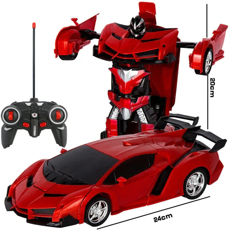 Trasformatore RC Auto – Robot 2-in-1 e Sportiva con Telecomando per Bambini