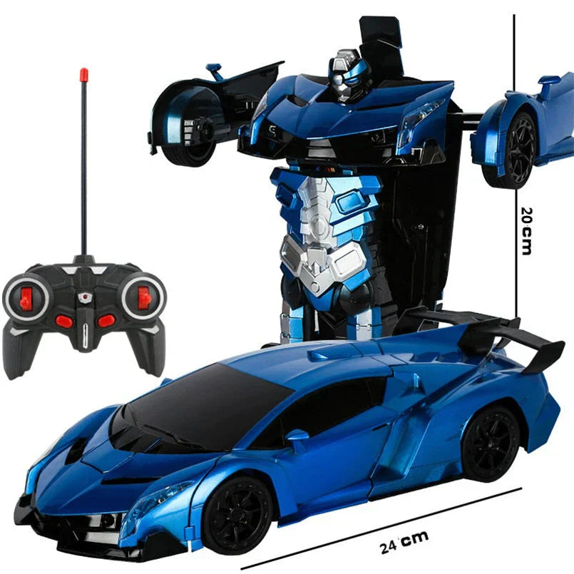 RC Transformer Auto – Robot 2-en-1 et Voiture de Sport télécommandée pour Enfants