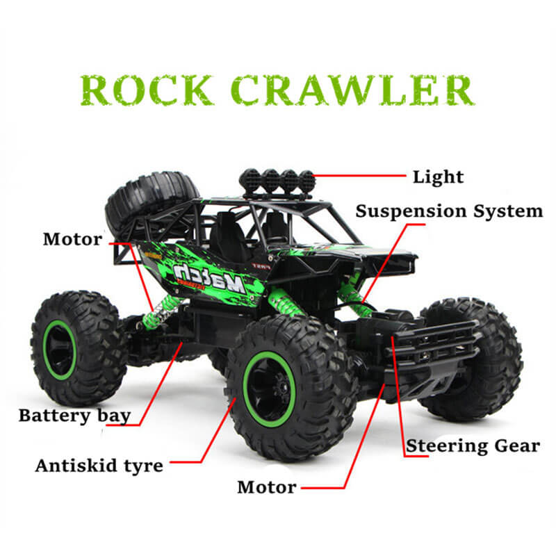 Carro RC Offroad – Monstertruck 4WD com controlo remoto – Crianças &amp; adultos