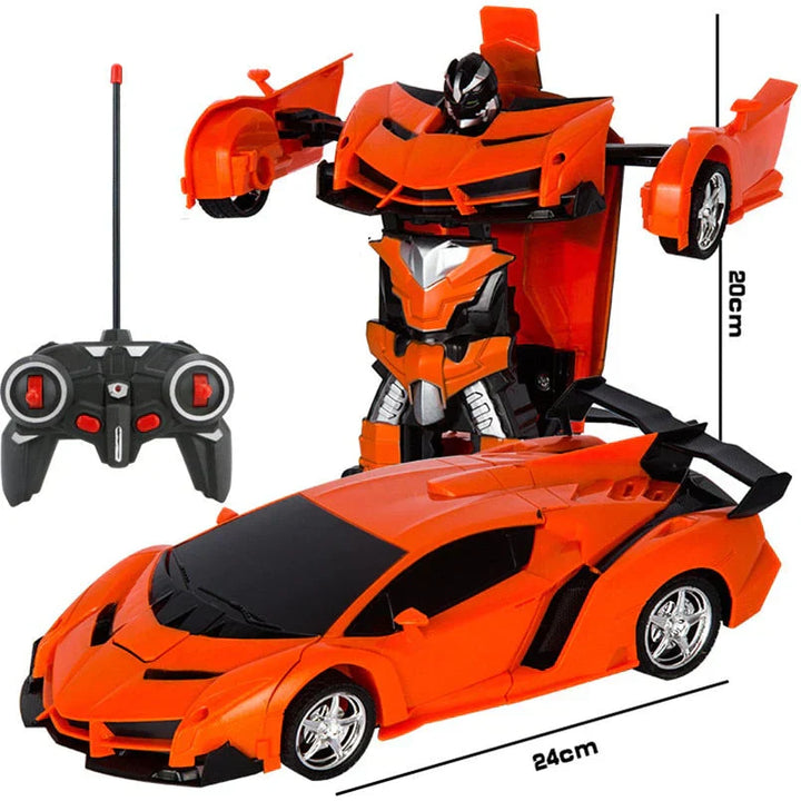 Trasformatore RC Auto – Robot 2-in-1 e Sportiva con Telecomando per Bambini