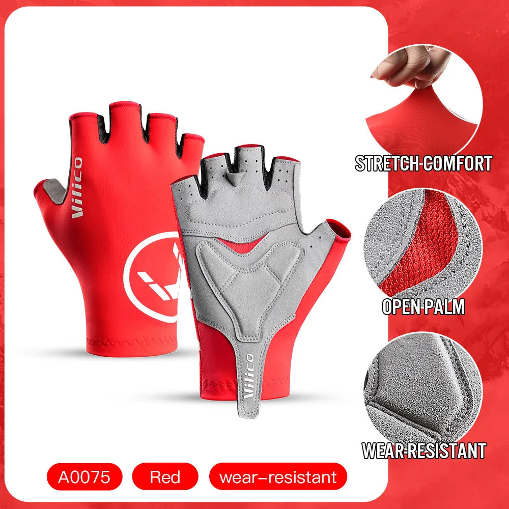 Halfvinger Fietshandschoenen met Antislip voor Racing en MTB, Ademend en Comfortabel 12