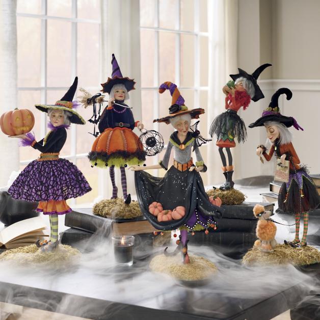 Halloween-Figurine | Handgemaakte Hexendecoratie | Hars 1