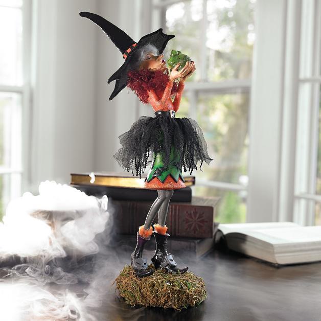 Halloween-Figurine | Handgemaakte Hexendecoratie | Hars 10