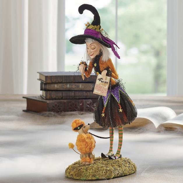 Halloween-Figurine | Handgemaakte Hexendecoratie | Hars 11