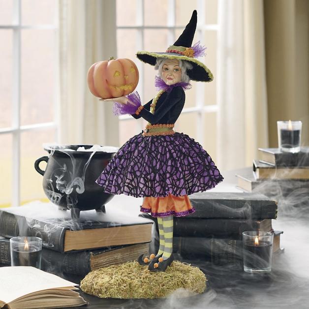 Halloween-Figurine | Handgemaakte Hexendecoratie | Hars 8