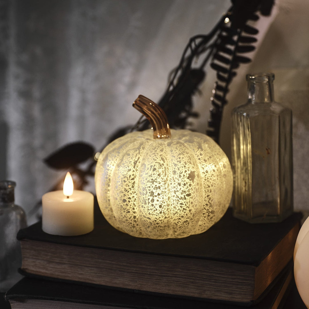 Halloween Decoraties Glas LED Pompoenlicht 0