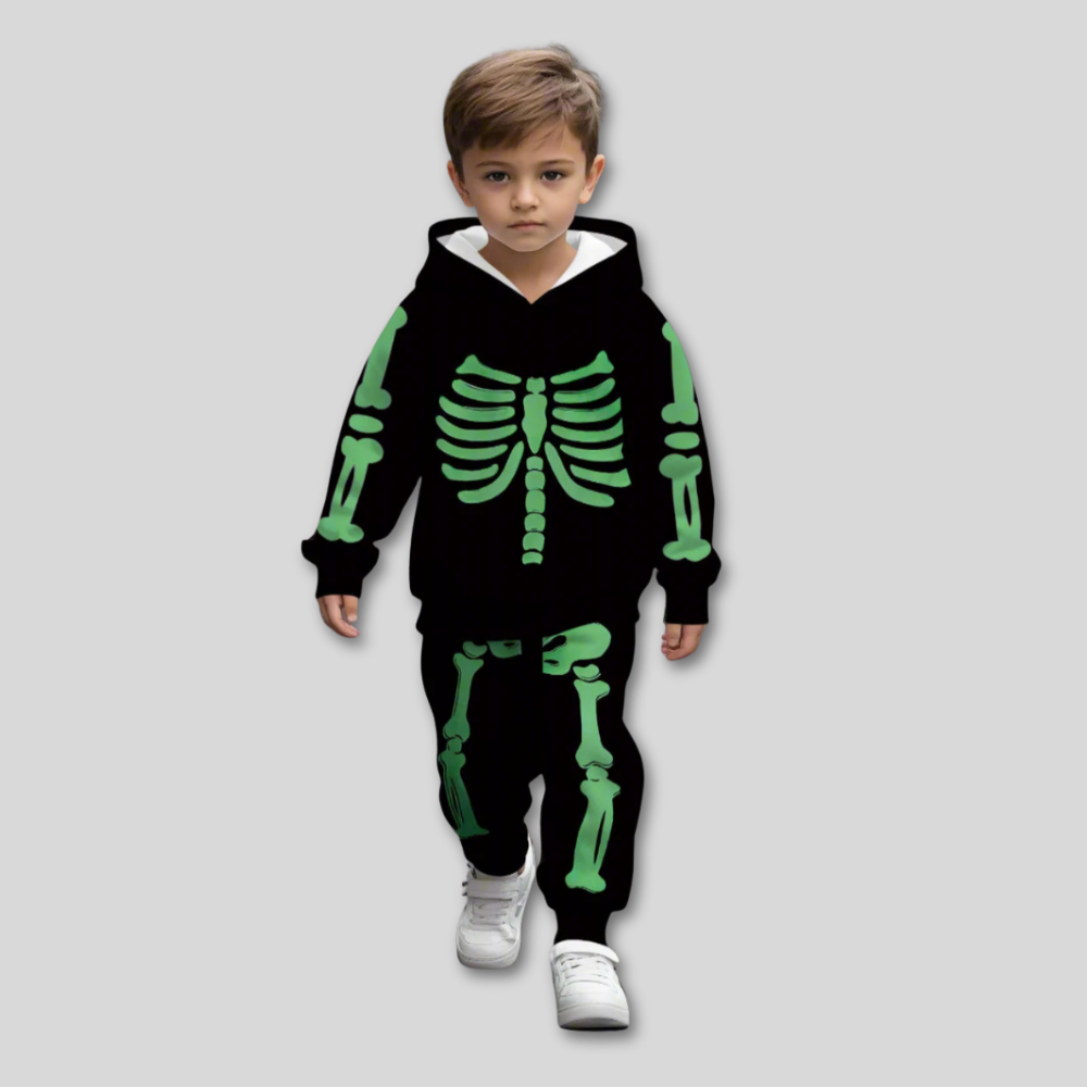 Halloween Peuter Skelet Kostuum Hoodie Set 1