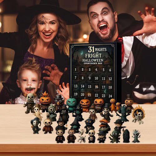 Halloween adventskalender met 31 mini-PVC-figuurtjes 1