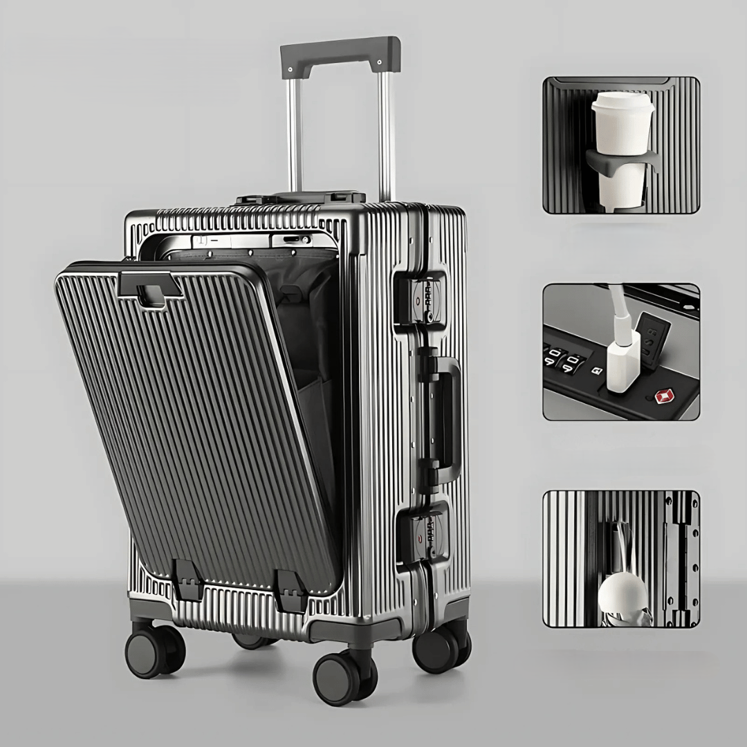 Handbagage Koffer 20 Inch met Laptopvak, TSA-slot en USB-poorten 11