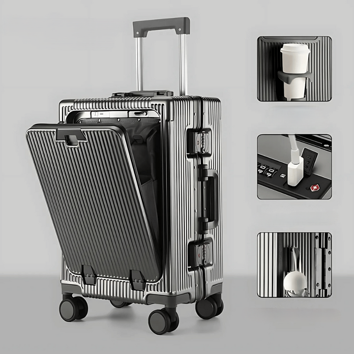 Handbagage Koffer 20 Inch met Laptopvak, TSA-slot en USB-poorten 11
