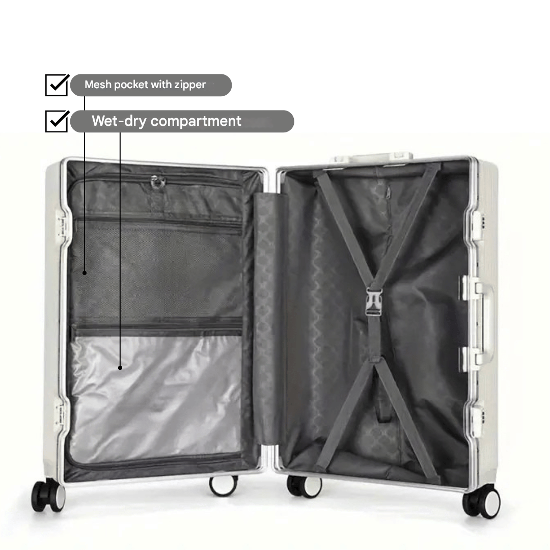 Handbagage Koffer 20 Inch met Laptopvak, TSA-slot en USB-poorten 6