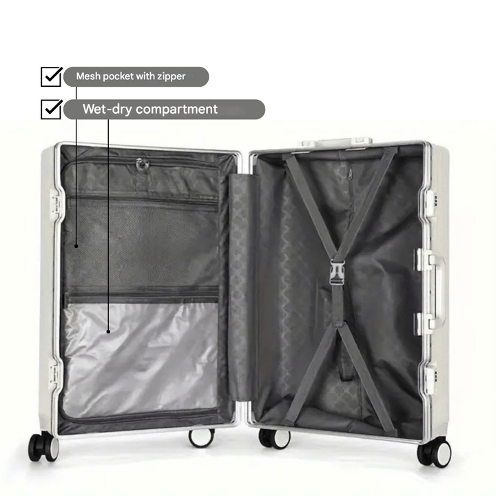 Handbagage Koffer 20 Inch met Laptopvak, TSA-slot en USB-poorten 6