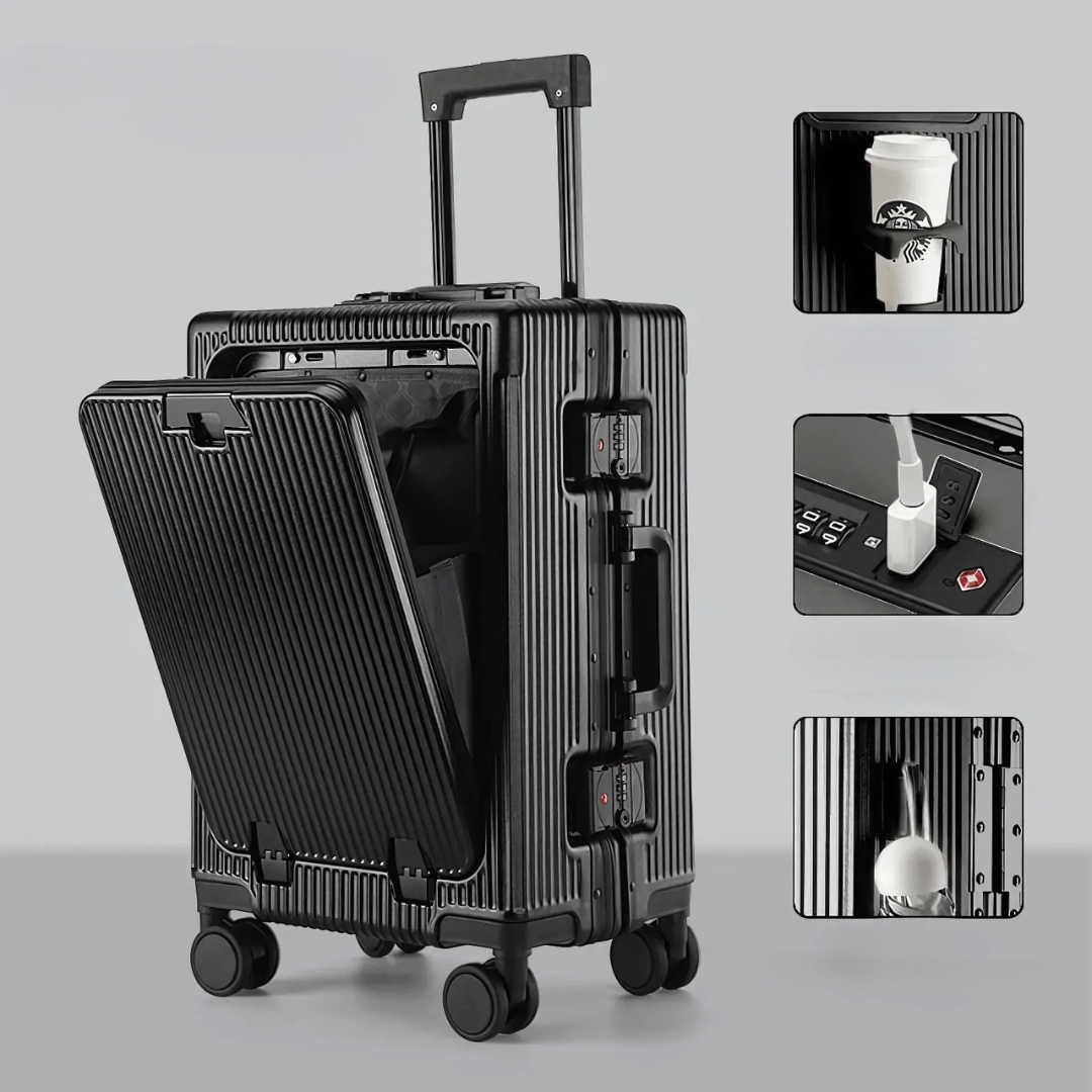 Handbagage Koffer 20 Inch met Laptopvak, TSA-slot en USB-poorten 9