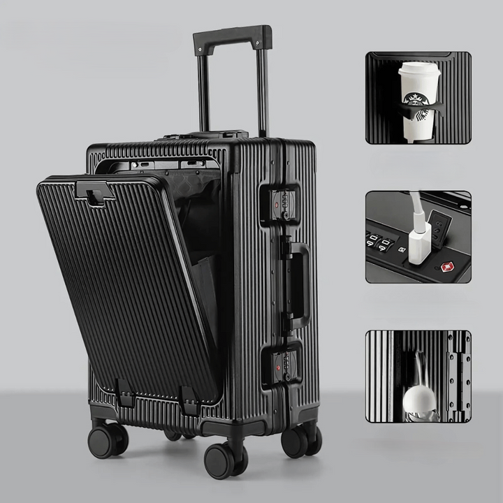 Handbagage Koffer 20 Inch met Laptopvak, TSA-slot en USB-poorten 9