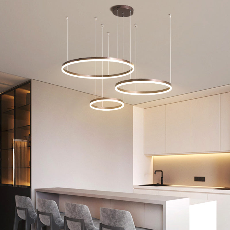 Hanglamp Ring LED Goud Zwart Metaal Acryl Dimbaar Woonkamer Eetkamer Slaapkamer | Sansoti 10