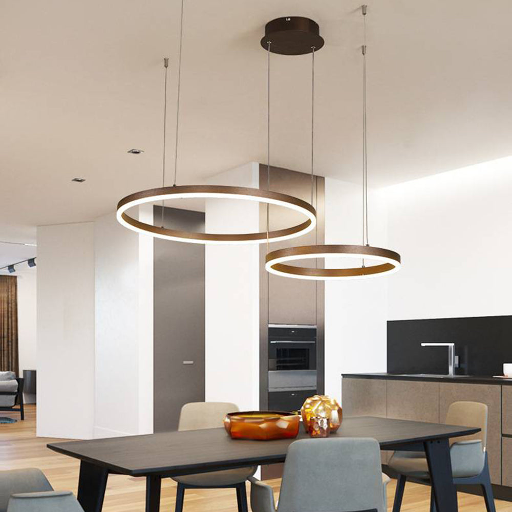 Hanglamp Ring LED Goud Zwart Metaal Acryl Dimbaar Woonkamer Eetkamer Slaapkamer | Sansoti 9