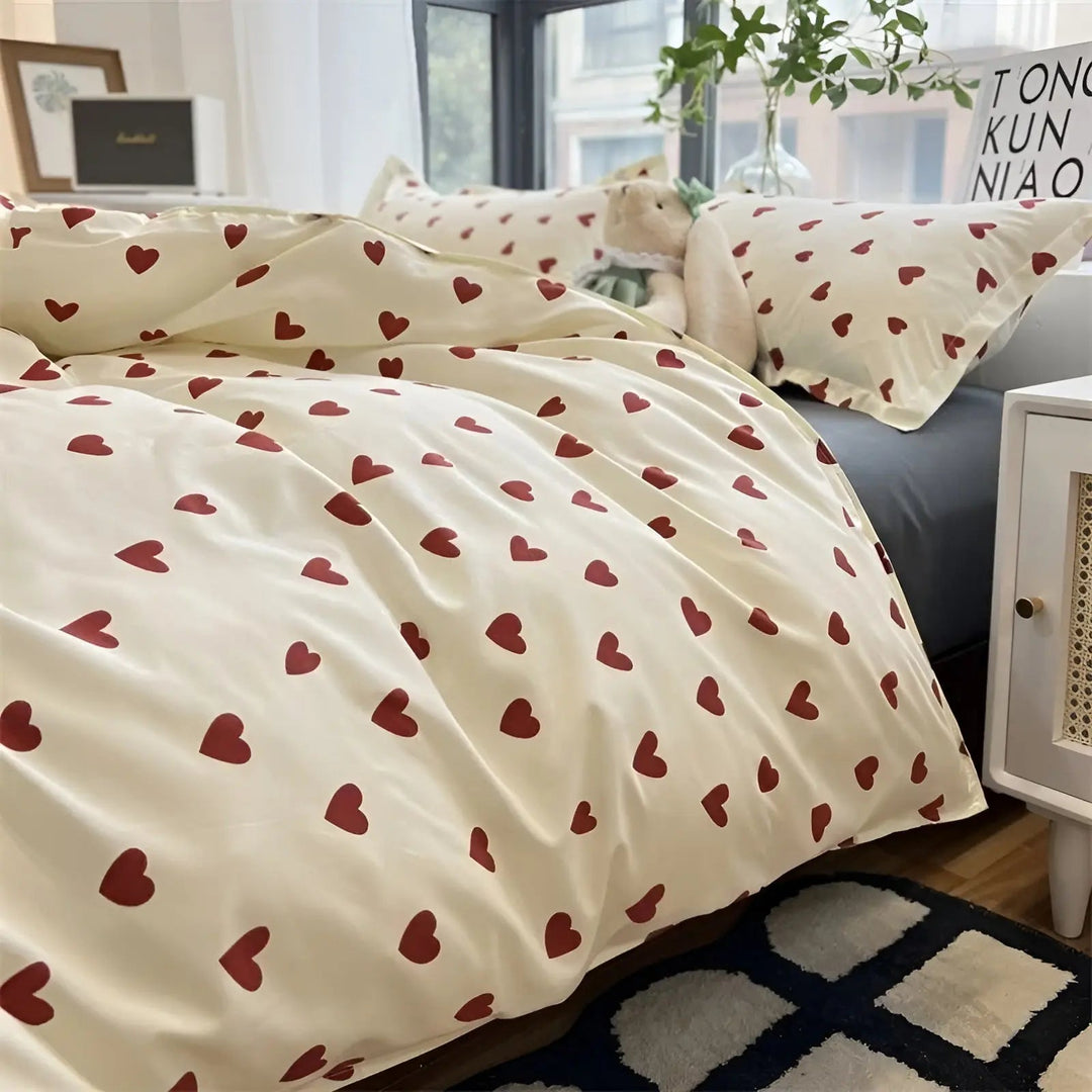 Dekbedovertrekset met Hartjes – Zacht &amp; Romantisch Beddengoed Vestragear