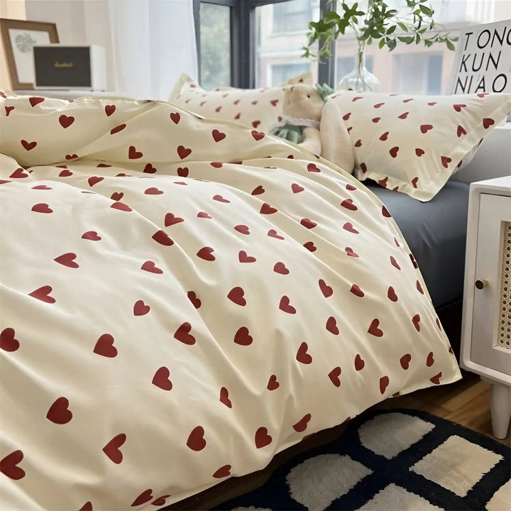 Dekbedovertrekset met Hartjes – Zacht &amp; Romantisch Beddengoed Vestragear