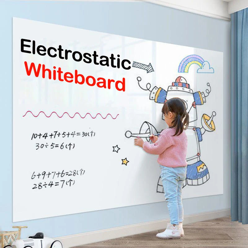 Herbruikbaar Statisch Whiteboard 45 cm, Droog Uitwisbaar en Schadevrij Bevestigen 0