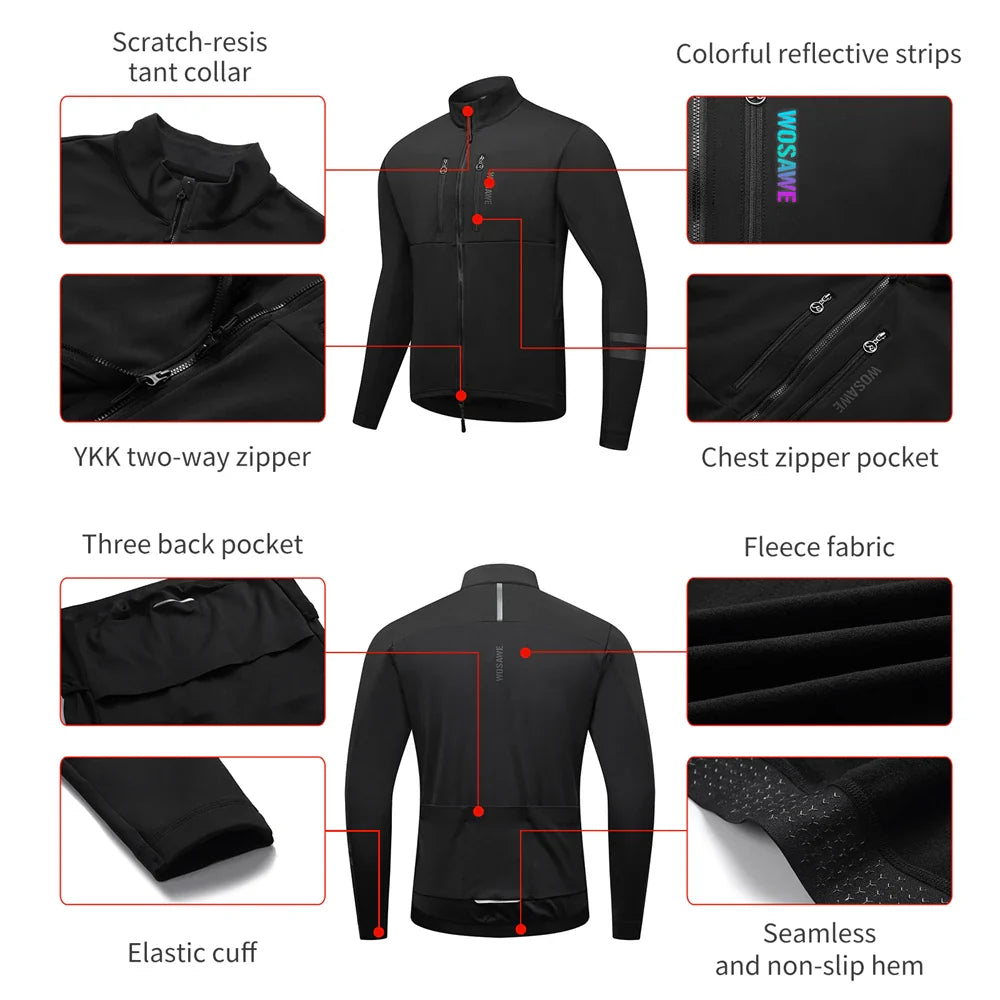 Chaqueta de Invierno para Hombre a Prueba de Viento | Térmica y Reflectante con Bolsillos